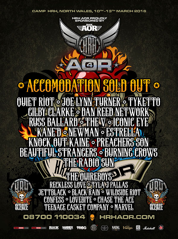 On 11 March, Joe heads on over to North Wales UK to perform at Hard Rock Hell AOR4