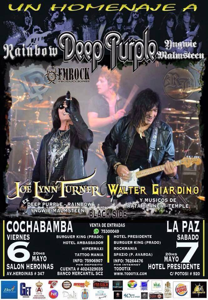 Este viernes JLT y Walter Giardino Temple por primera vez en Bolivia!